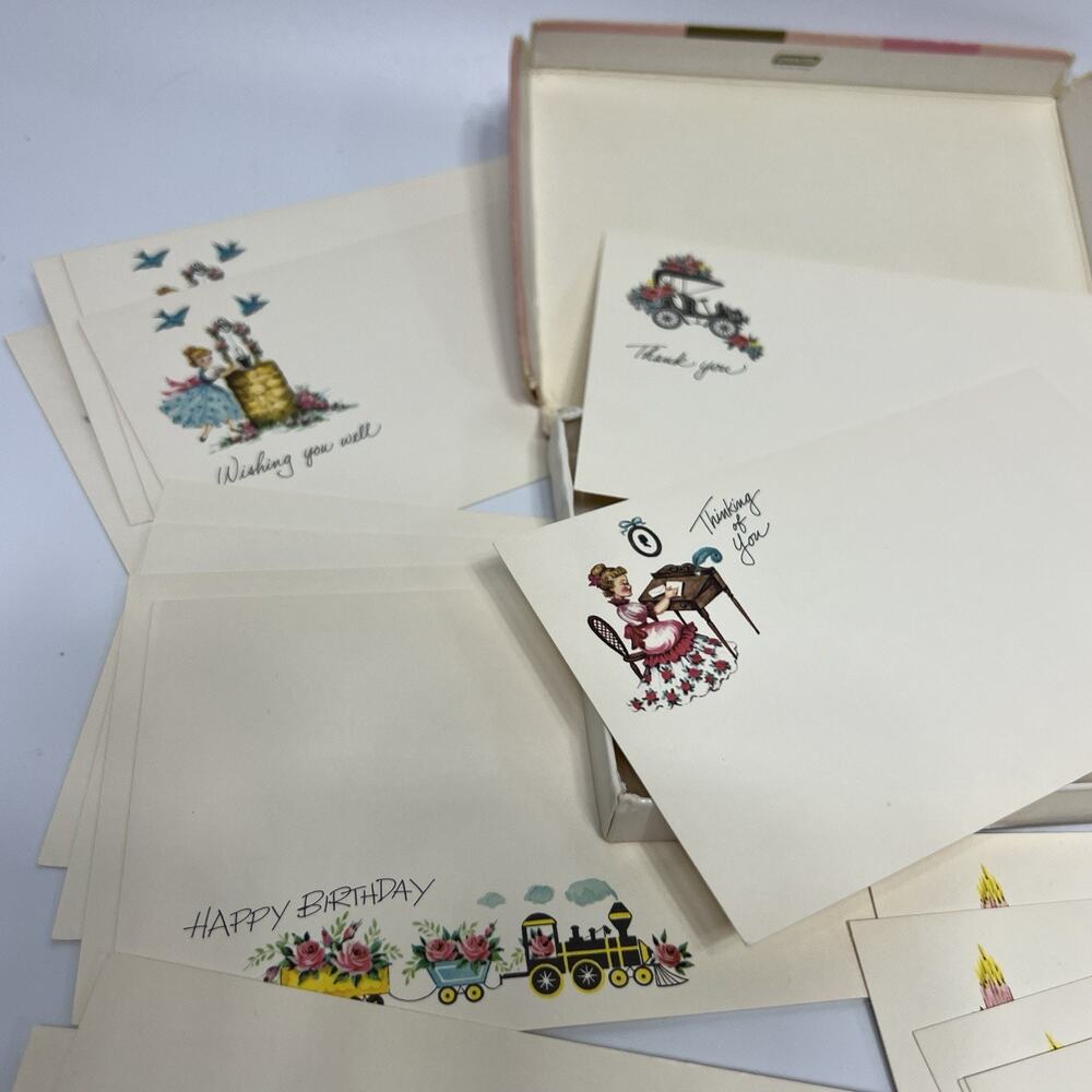 Vintage Set 29 Sprinter Post-A-Note Postcards Different Greeting Designs Retro